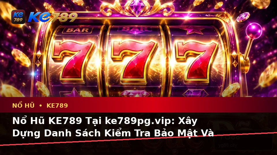 Nổ Hũ KE789 Tại ke789pg.vip: Xây Dựng Danh Sách Kiểm Tra Bảo Mật Và Quyền Lợi Thành Viên Trước Khi Quay Slot, Jackpot