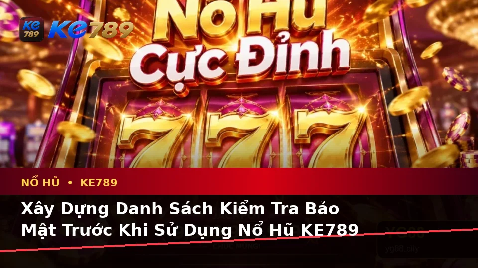 Nổ Hũ KE789 Tại ke789pg.vip: Xây Dựng Danh Sách Kiểm Tra Bảo Mật Và Quyền Lợi Thành Viên Trước Khi Quay Slot, Jackpot