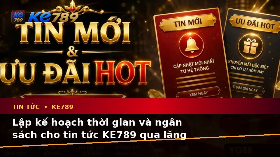 Lập Kế Hoạch Thời Gian, Ngân Sách Và Lịch Sử Sử Dụng Cho Tin Tức KE789 Tại ke789pg.vip: Quyền Lợi Thành Viên Qua Góc Nhìn Dữ Liệu