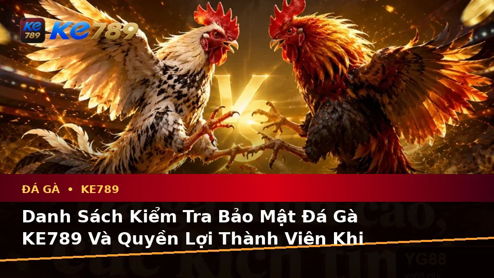 Danh Sách Kiểm Tra Bảo Mật Đá Gà KE789 Và Quyền Lợi Thành Viên Khi Quản Lý Phiên Chơi Trực Tuyến Tại ke789pg.vip