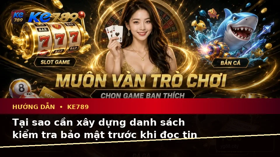 Hướng Dẫn KE789 Tại ke789pg.vip: Xây Dựng Danh Sách Kiểm Tra Bảo Mật Trước Khi Sử Dụng Tin Mới, Ưu Đãi Và Điều Kiện Khuyến Mãi